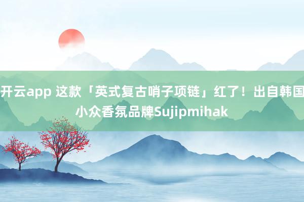 开云app 这款「英式复古哨子项链」红了！出自韩国小众香氛品牌Sujipmihak